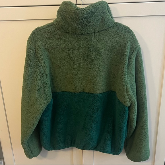 TEDDY APRES HALF ZIP COLOR BLOCK JACKET - GARDEN GREEN - Picture 7 of 15